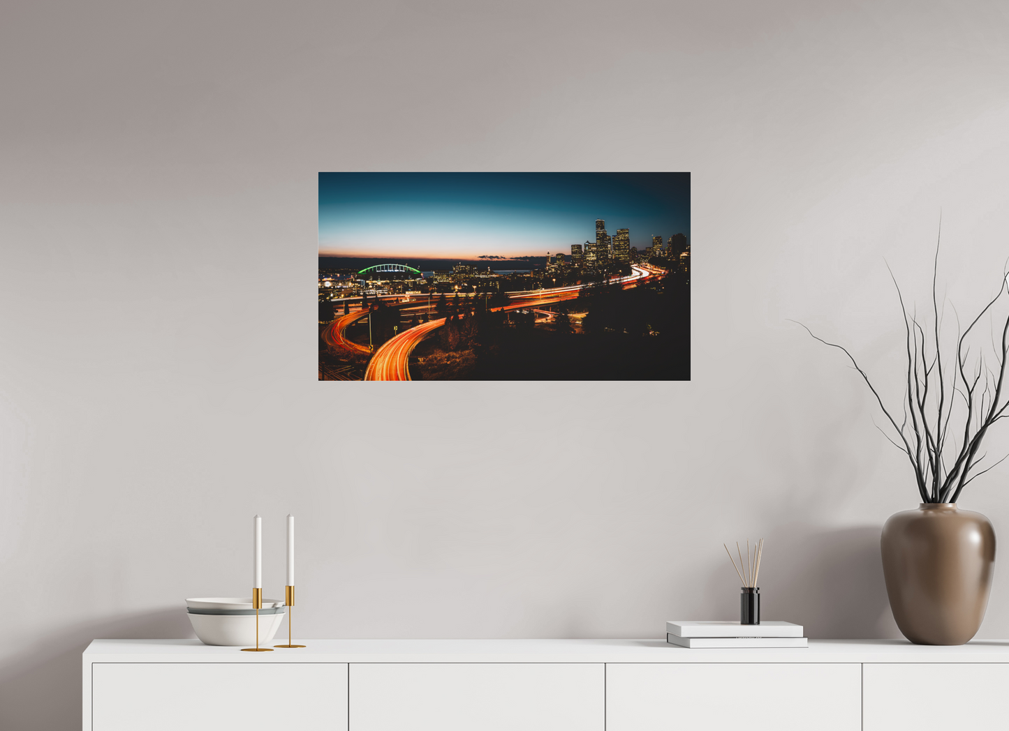 32 x 18″, Photo Print Under Acrylic Glass Emerald Currents